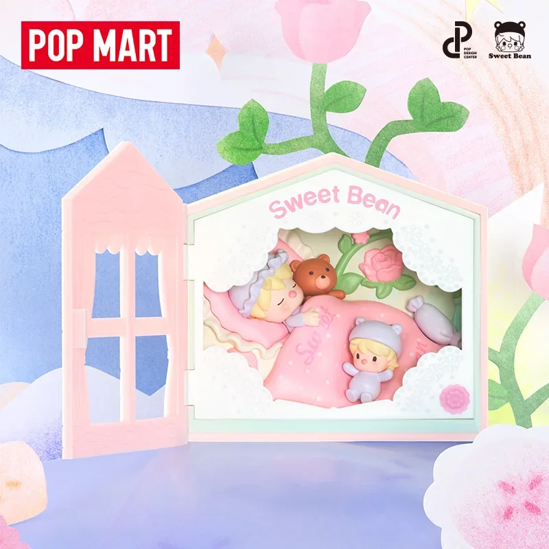 POP MART Sweet Bean Vier Gewone Dagen Serie Scène Set Mystery Box Echte Blind Box Guess Bag Ornament Beeldjes Thuis