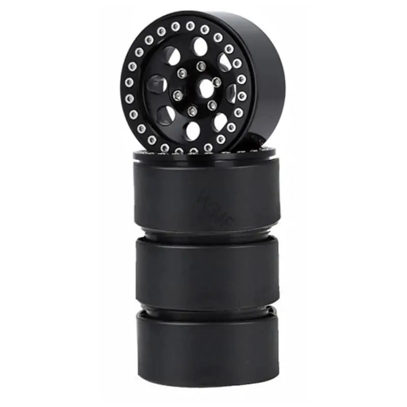 W3JF -set 4 metalen wiel velgen voor 1/10 afstandsbedieningscrawlers duurzaam en stijlvol