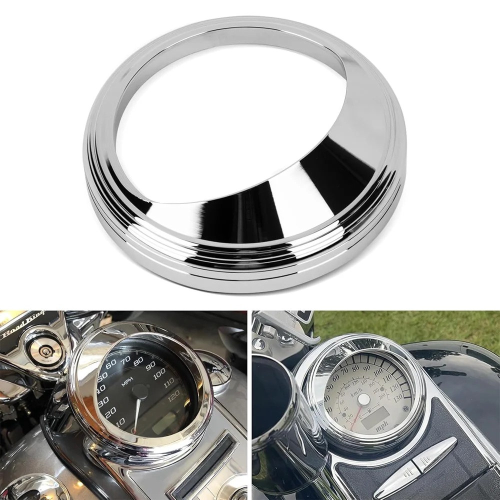 

Motorcycle Speedometer Trim Bezel Ring Visor Cover For Harley-Davidson Touring Road King Dyna Softail with 5" Speedometer