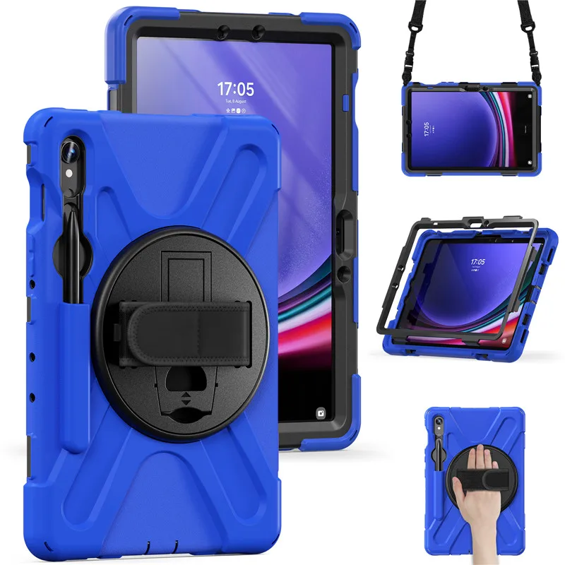 Imagem -03 - para Samsung Galaxy Tab a9 a9 Plus a8 a7 Lite Armadura Rotective Case Robusto s6 Lite s7 s8 s9 fe Plus Tablet Cinta Capa Crianças Case