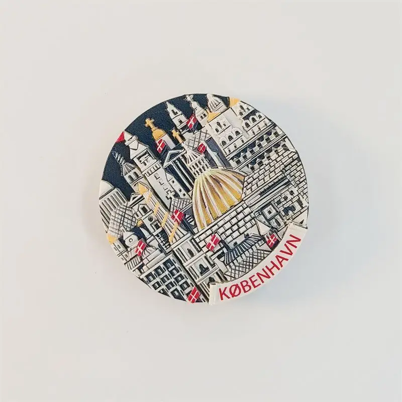 Kobenhavn كوبنهاجن مغناطيس الثلاجة ملصق الثلاجة الراتنج الدنمارك هدية تذكارية #3