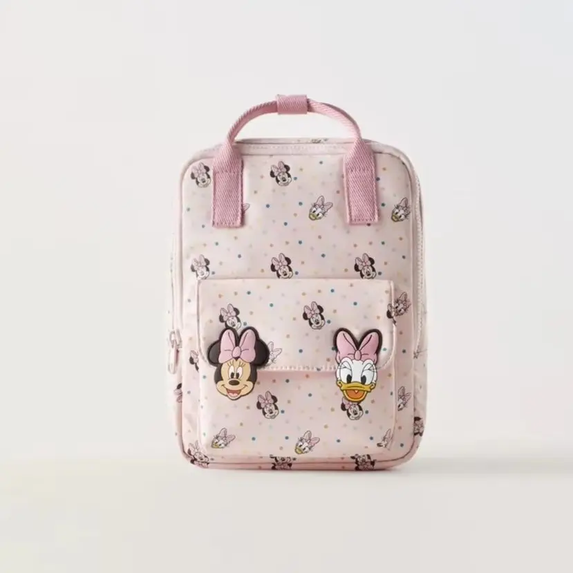 

Disney cartoon Minnie Mouse New Kids Backpack Mini Schoolbag Girls and Boys Cute Shoulder Bag