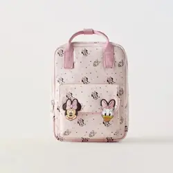 Disney-mochila de Minnie Mouse para niños, Mini mochila escolar para niñas y niños, bolso de hombro lindo, dibujos animados, nuevo