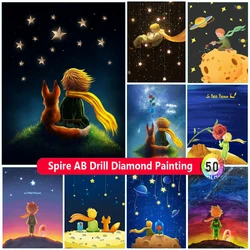 The Little Prince AB Drills Diamond Art Painting Embroidery Kits Rose Flower Starry Night Cross Stitch Mosaic 5d Home Decor Gift