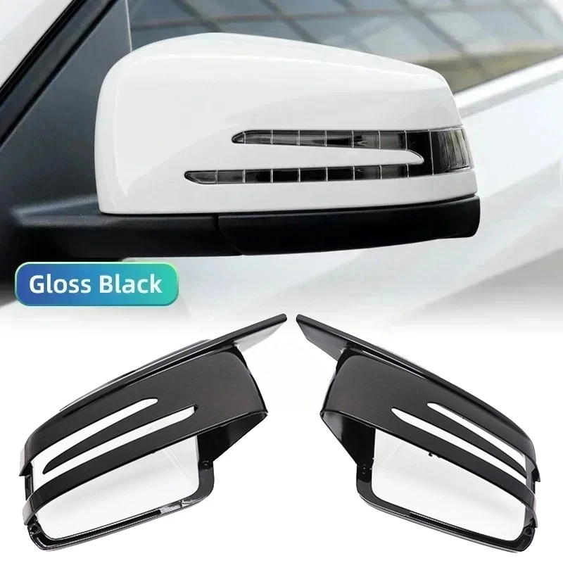 

Glossy Black Side Mirror Cover Caps for Mercedes W176 W246 W204 W212 W221 C117 X204 X156 ABS Car Exterior Replacement Accessory