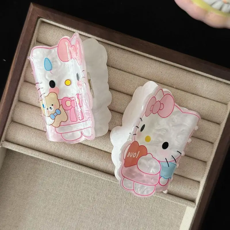 لطيف الكرتون كيتي مخلب شعر Kawaii الاكريليك القرش كليب Y2K مشبك شعر أغطية الرأس الديكور إكسسوارات الشعر البسيطة