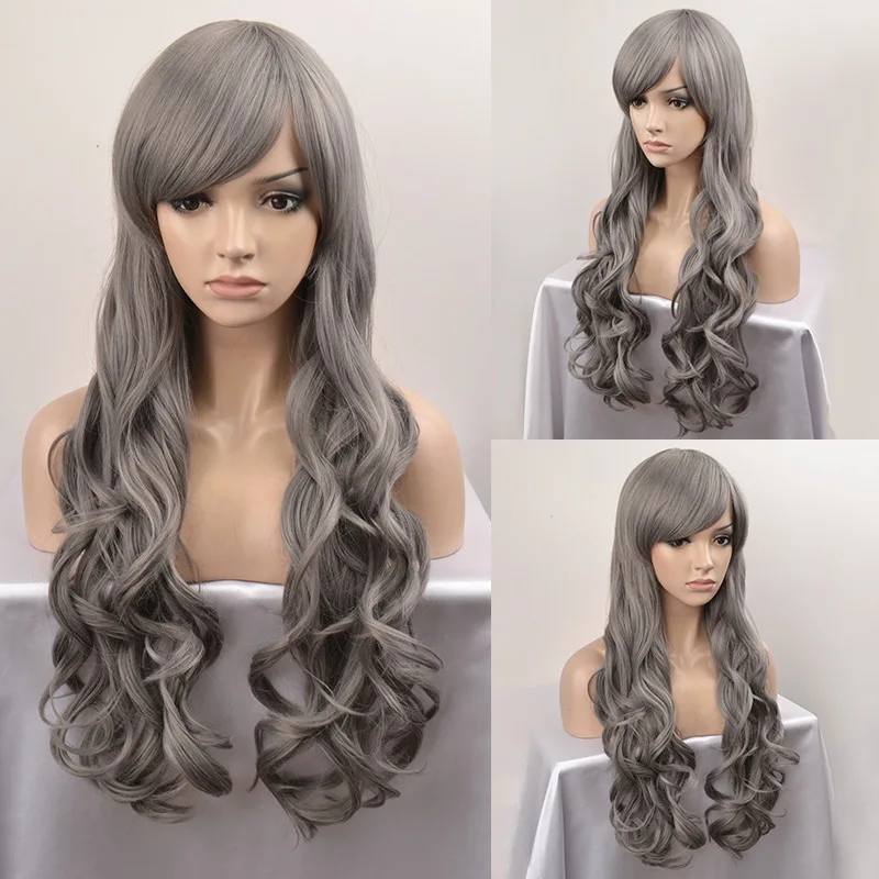 Wigs for women long curly hair, U-shaped half-hood, fluffy face, round big wavy long hair, Ms. Han realistic long hair