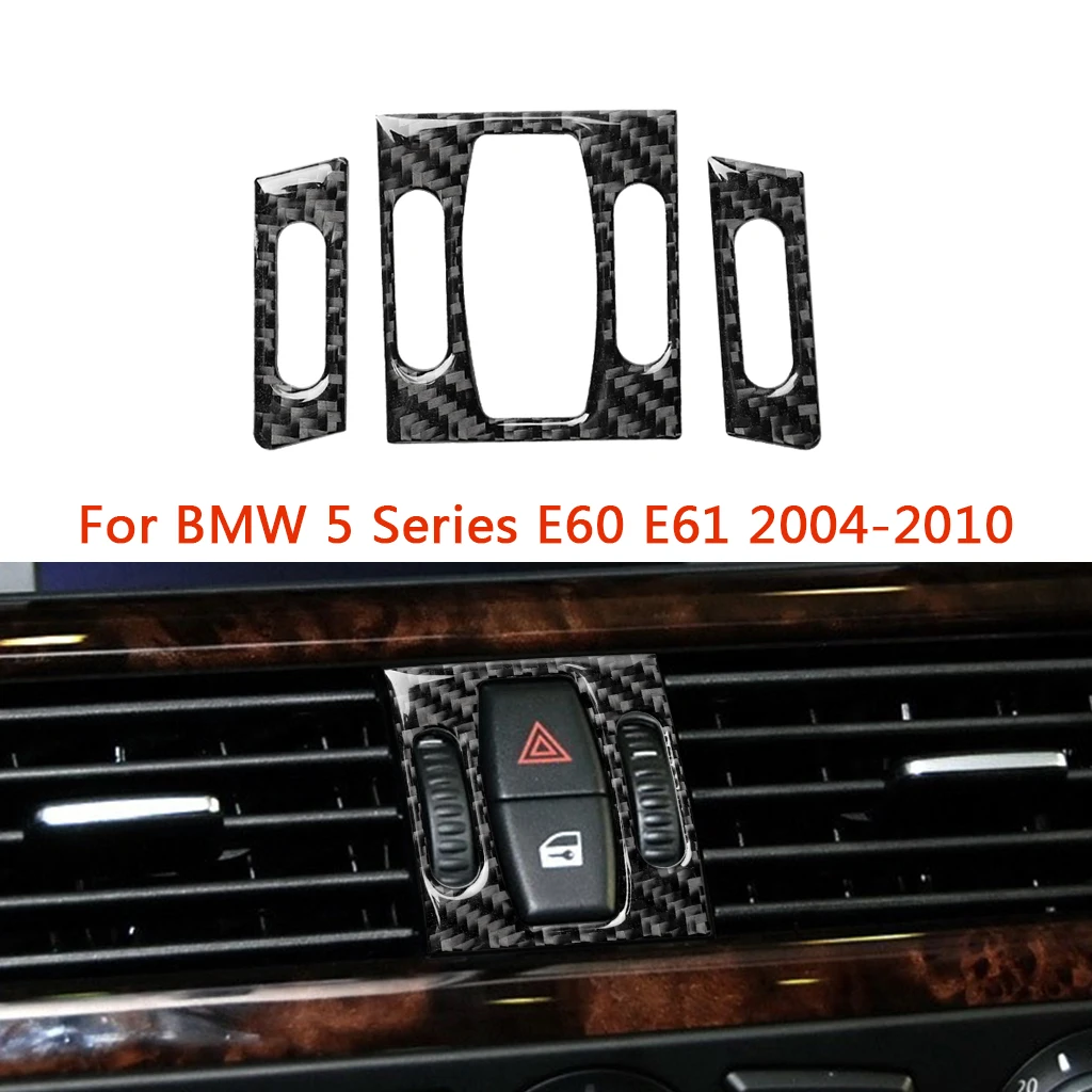 

Для BMW 5 серии E60 E61 2004-2010 внутренний аксессуар автомобиля внутренняя наклейка из углеродного волокна центральное вентиляционное отверстие планки