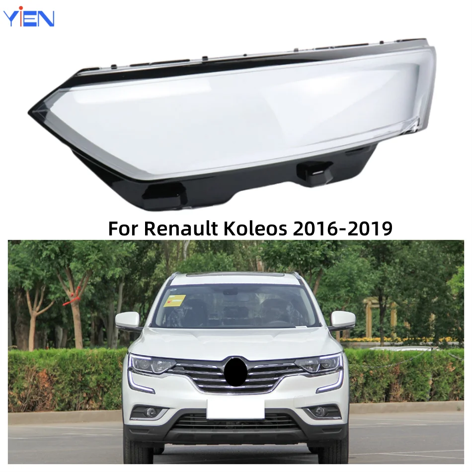 

For Renault Koleos 2016 2017 2018 2019 Car Replacement Parts Polycarbonate High Gloss Fully Transparent Front Lamp Lens