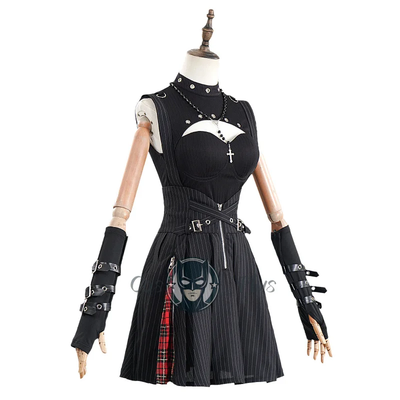 Аниме Миса Death Note Косплей Костюм Amane Misa Платье Наряд Ожерелье Готическая Черная Униформа Юбка Комплект Аниме Одежда для Женщин