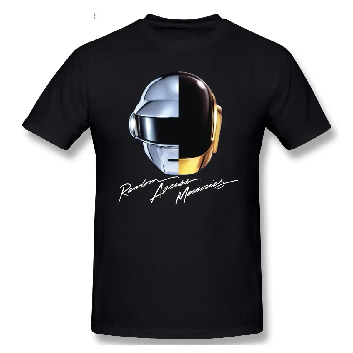 New Daft Punk Random Access Memories Electro Music Mens Black T-shirt  Adult 100% Cotton Customized Tees Shirts