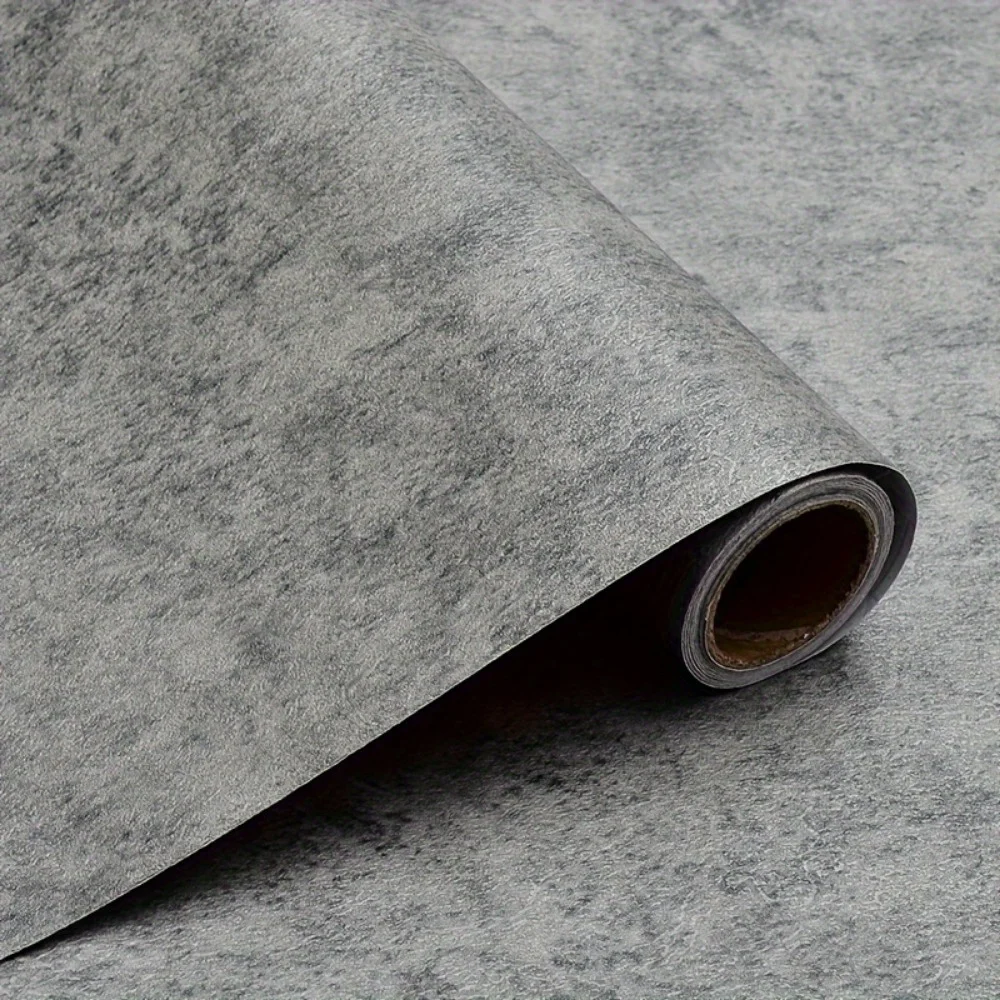 Cement Gray Self-Adhesive Wallpaper Contact Paper Peel and Stick Waterproof Removable Living Room Bedroom Furniture Wallpaper