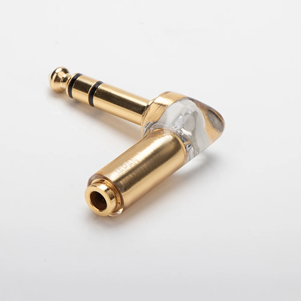 

High-end HiFi Audio Headphone Converter 90 Degree Right Angle 6.35mm Stereo Male Connector to 4.4mm Female Jack for Earphone