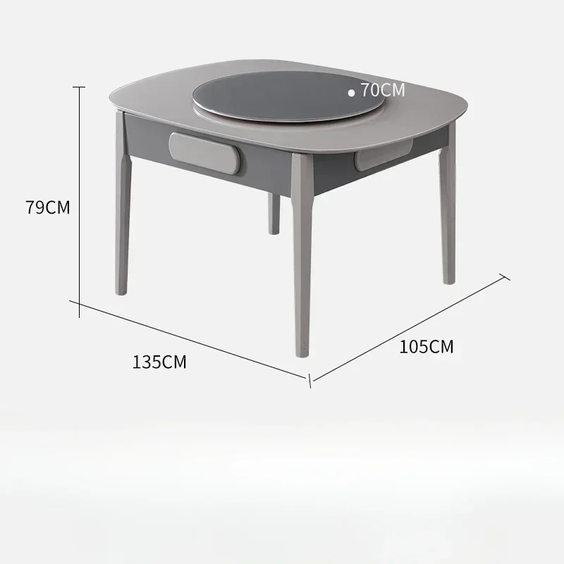 

Обеденный стол из массива дерева с каменной столешницей, двойного назначения, для домашнего использования, стол для маджонга, с автоматической машиной для перемешивания фишек в китайском стиле