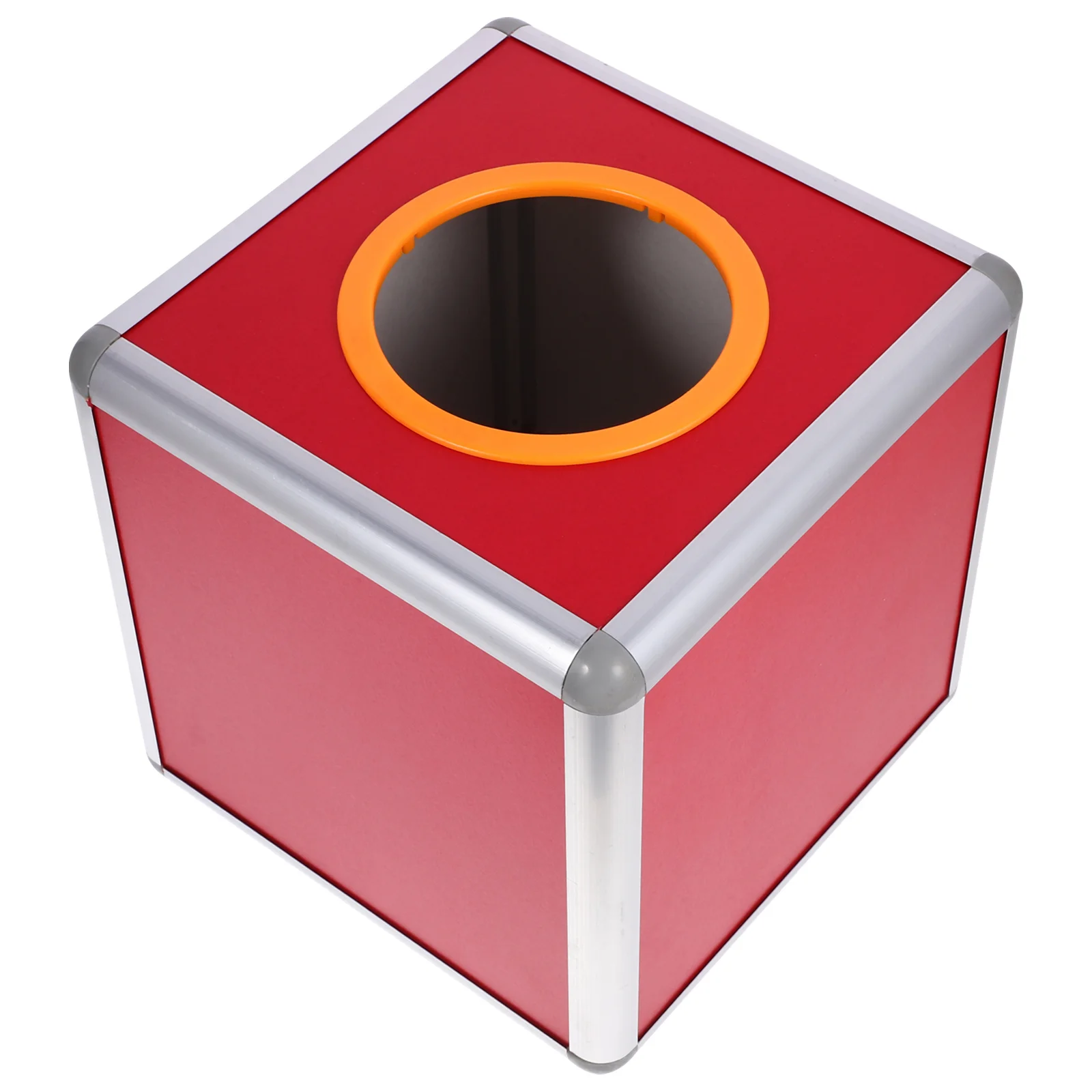 

Aluminium Alloy Raffle Drum 20cm Lottery Box Clear Acrylic Style Events Party Games Clear Raffle Box with Slot