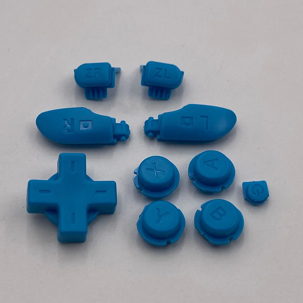 الأزرق R Z L Z المشغلات ل نينتندو جديد 2DS XL الأزرق أزرار استبدال الطاقة الرئيسية ABXY D وسادة أزرار