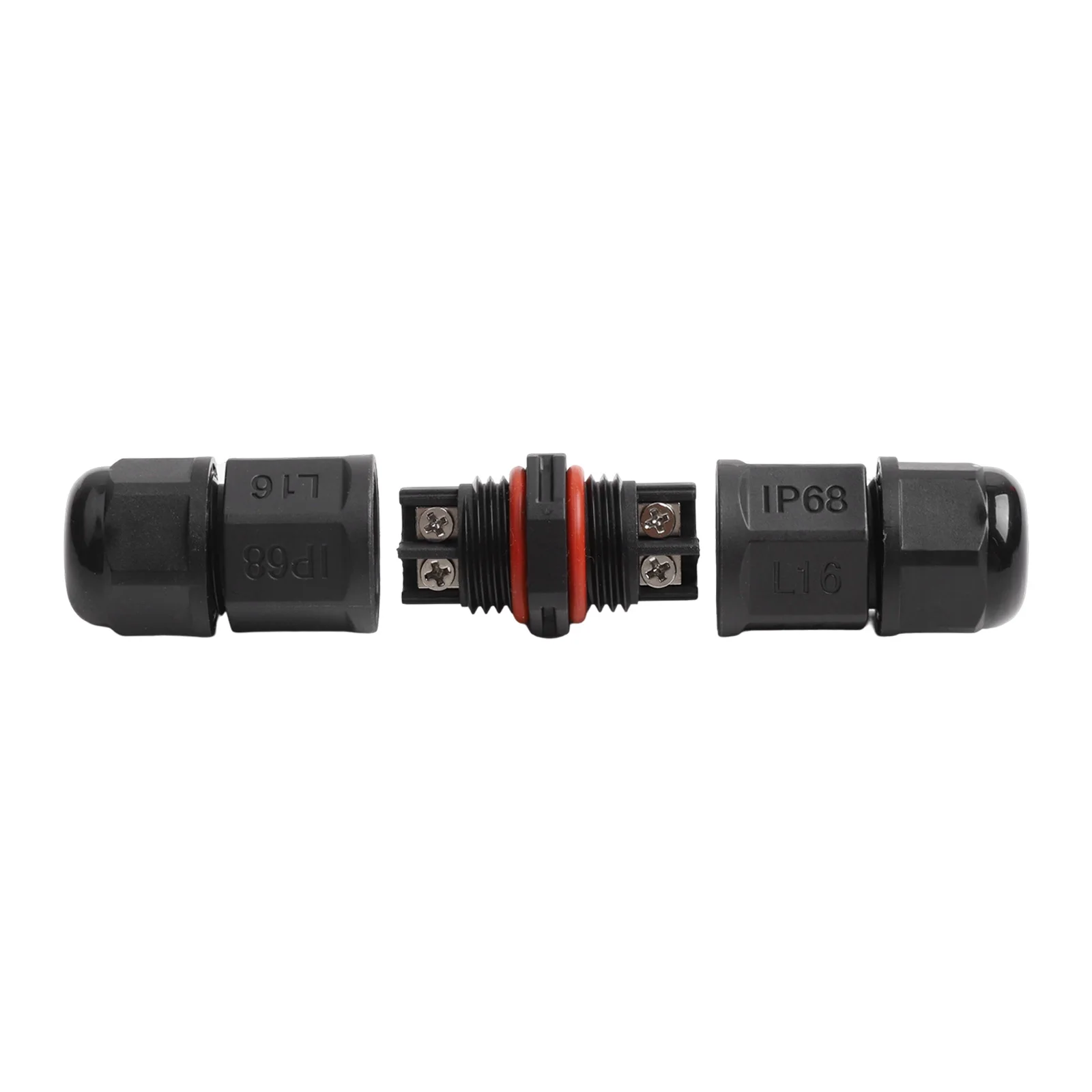 Adapter Waterproof Connector Dust-proof. Rubber Ring Junction Box Landscape Moisture-proof Outdoor PA66 250V Black