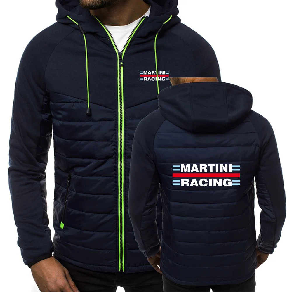 2025 العصرية جاكيت زيبرا الربيع والخريف الرجل المرقعة مصمم هوديس مارتيني سباق شعار طباعة الرباط معطف مقنع