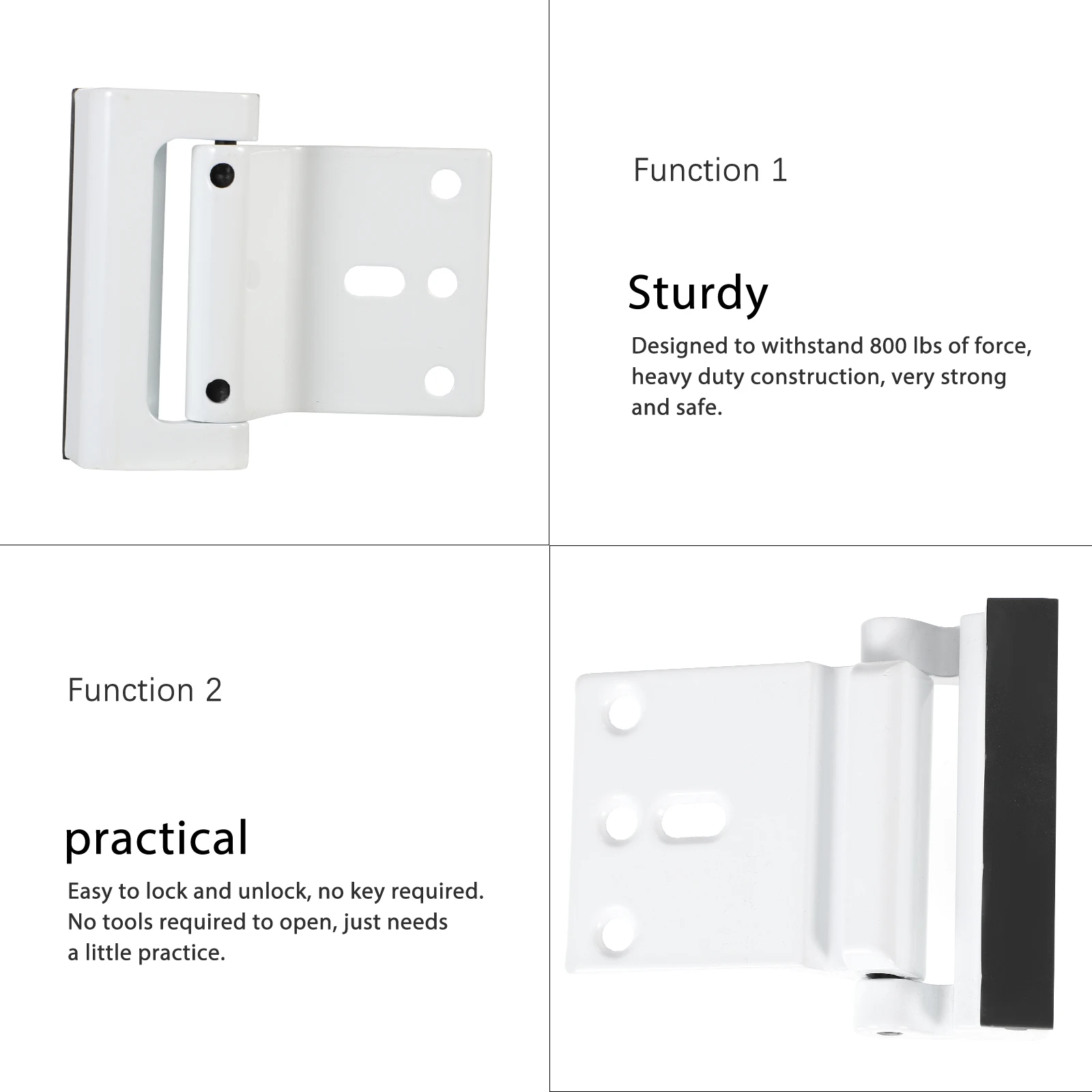

Safety Lock 800 Lbs Strength Heavy Duty Proof Latch Reinforcement Security Lock For Front Door Door Security
