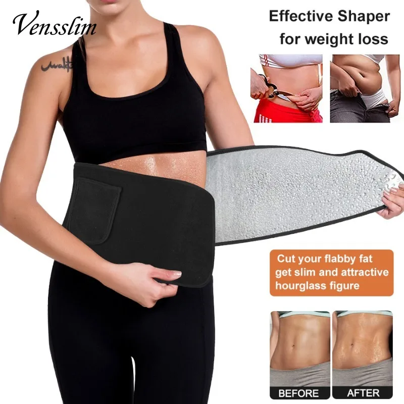 Vensslim Women Waist Trainer Belt with Pocket free adjustable Belly Trimmer Sauna Sweat Body Shaper Workout Girdle Shapewear