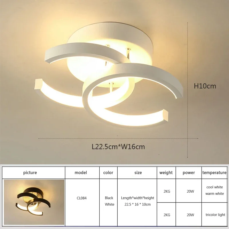 Imagem -04 - Moderno Led Lâmpadas de Teto Decoração para Sala Estar Quarto Corredor Superfície Montado Luzes Teto Varanda Luminárias