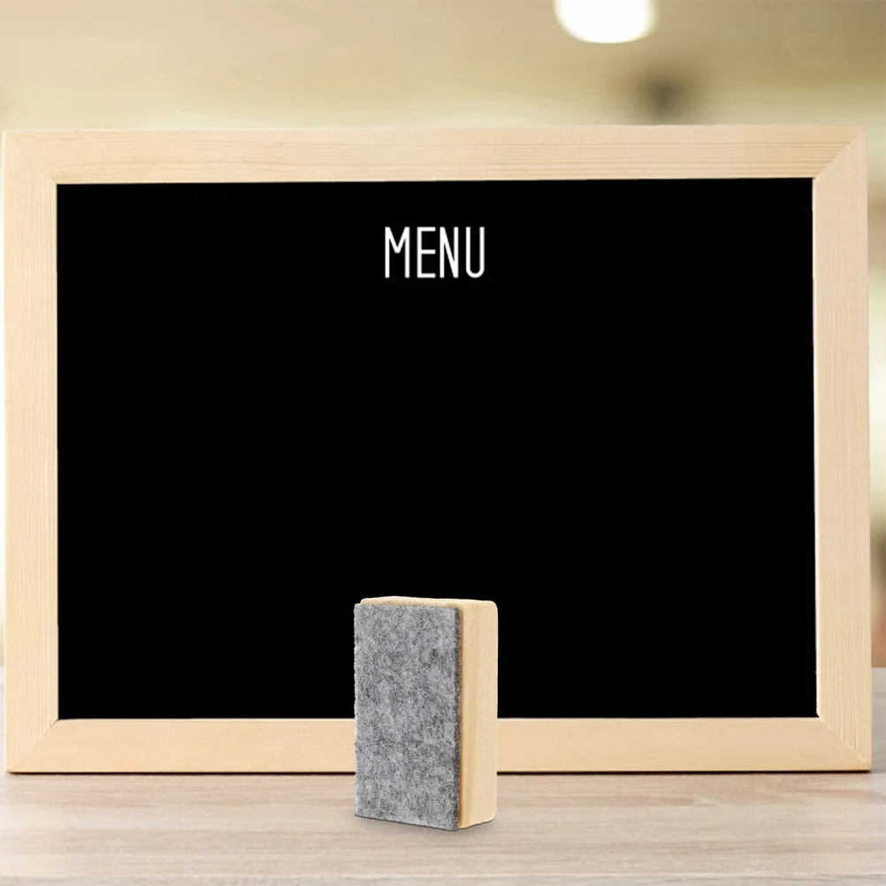 10 قطعة محايات الطباشير السبورة السلس مقبض الخشب ورأى وسادة أداة تنظيف فعالة للفصول الدراسية المنزل مكتب الطباشير مجلس ممحاة #1