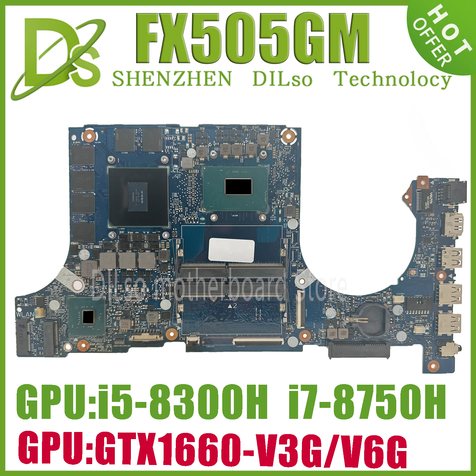 

Материнская плата KEFU FX505GM с i7-8750H i5-8300H GTX1060M-V3G/6G для ASUS TUF FX505G FX505GM FX705GM, материнская плата для ноутбука, 100% тест