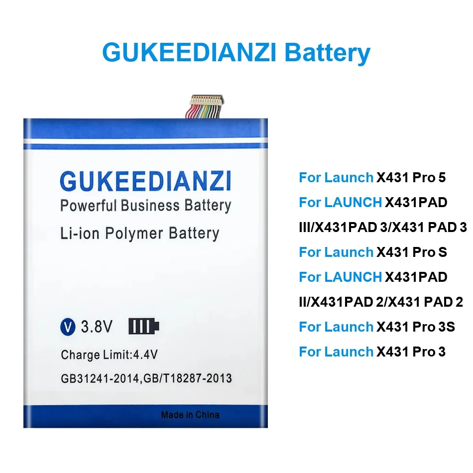 

Аккумулятор для Launch X431 PAD II (2-го поколения), X431 PAD III (3-го поколения), X431 Pad 2 3 Pro