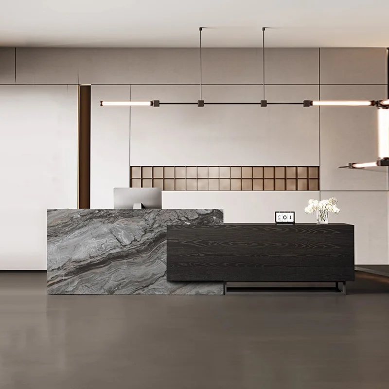 

Storage Black Reception Desks Beauty Hotels Decor Long Weight Reception Desk White Luxury Bancone Per Negozio Office Furniture