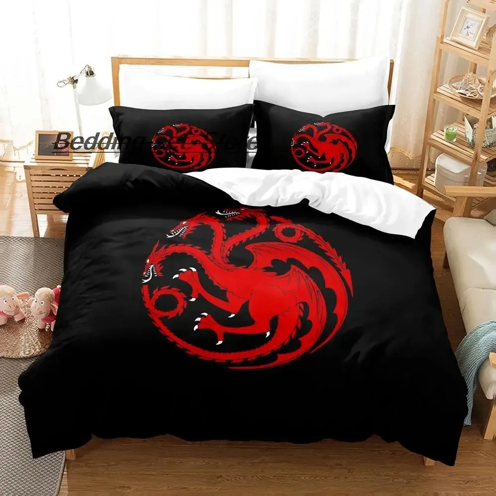 Black and Red Fire Dragon Bedding Set Single Twin Full Queen King Size Bed Set Aldult Kid Bedroom Duvetcover Sets Bed Sheet Set