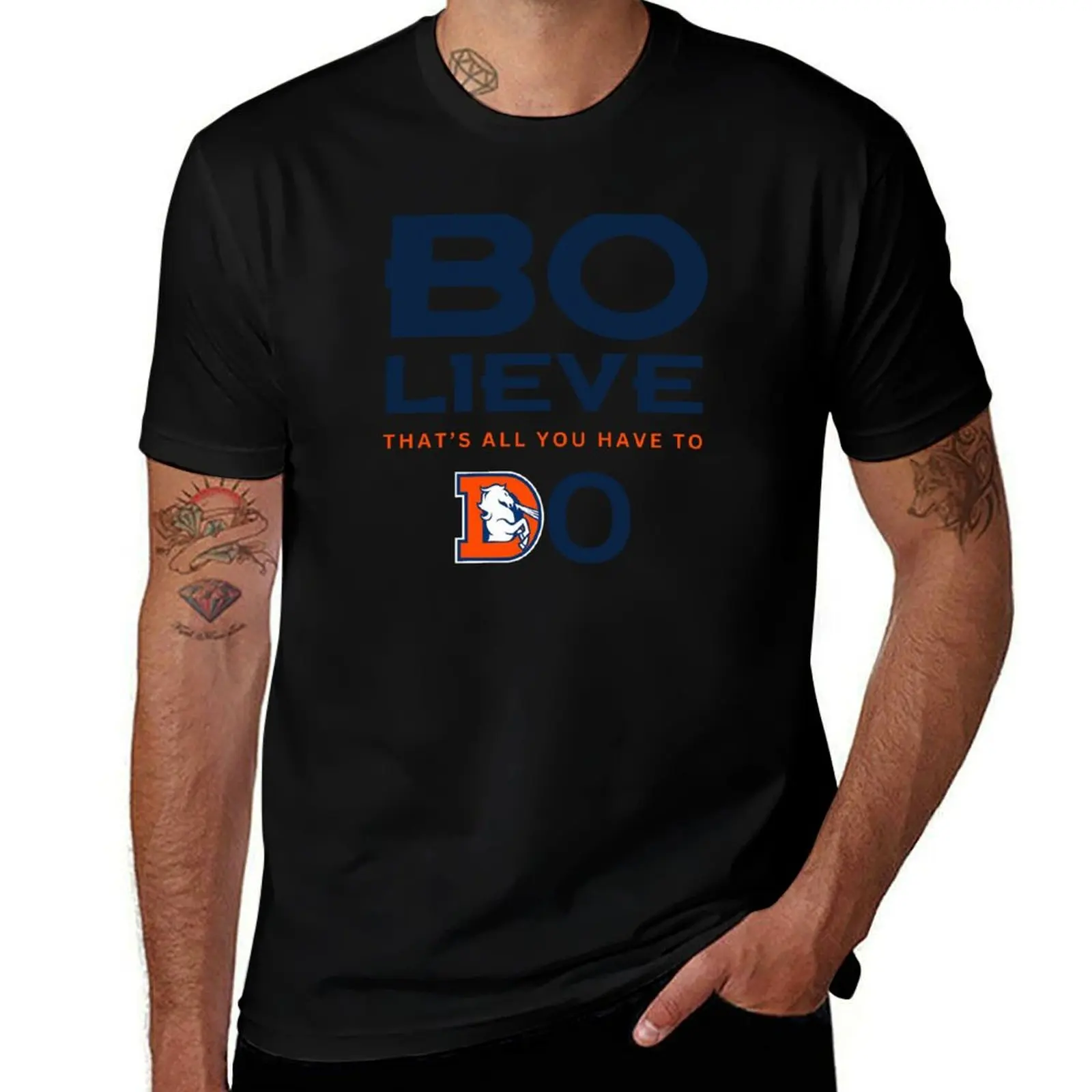 Denver Football Bo-lieve Broncos Team Apparel T-Shirt anime clothes summer top oversized t shirt mens shirts graphic tee