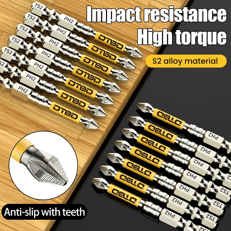PH2 Magnetic Batch Head Cross Screwdriver Hardness Non-slip Drill Bit Screw Driver Hand Tools 25/50/65/70/90/150mm image 3