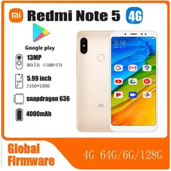 xiaomi Redmi Note 5 Smartphone Snapdragon 636 13.0MP 5.99inch 4000mAh 2160×1080 used phone