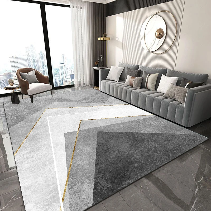 

Grey Living Room Carpet Geometry Home Decoration Rug Hall Sofa Area Luxury Carpets Bedroom Lounge Corridor Floor Mat tapis salon