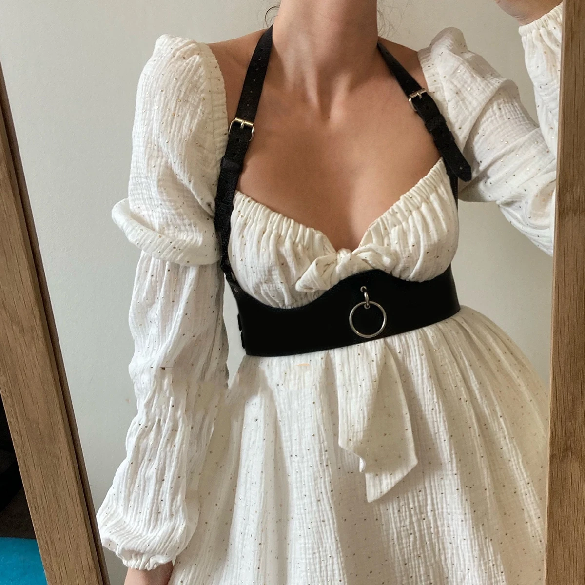 

Женский модный ремень-пояс в стиле панк, кожаный ремень-подтяжка от талии до плеч, декоративный пояс, готические аксессуары для одежды