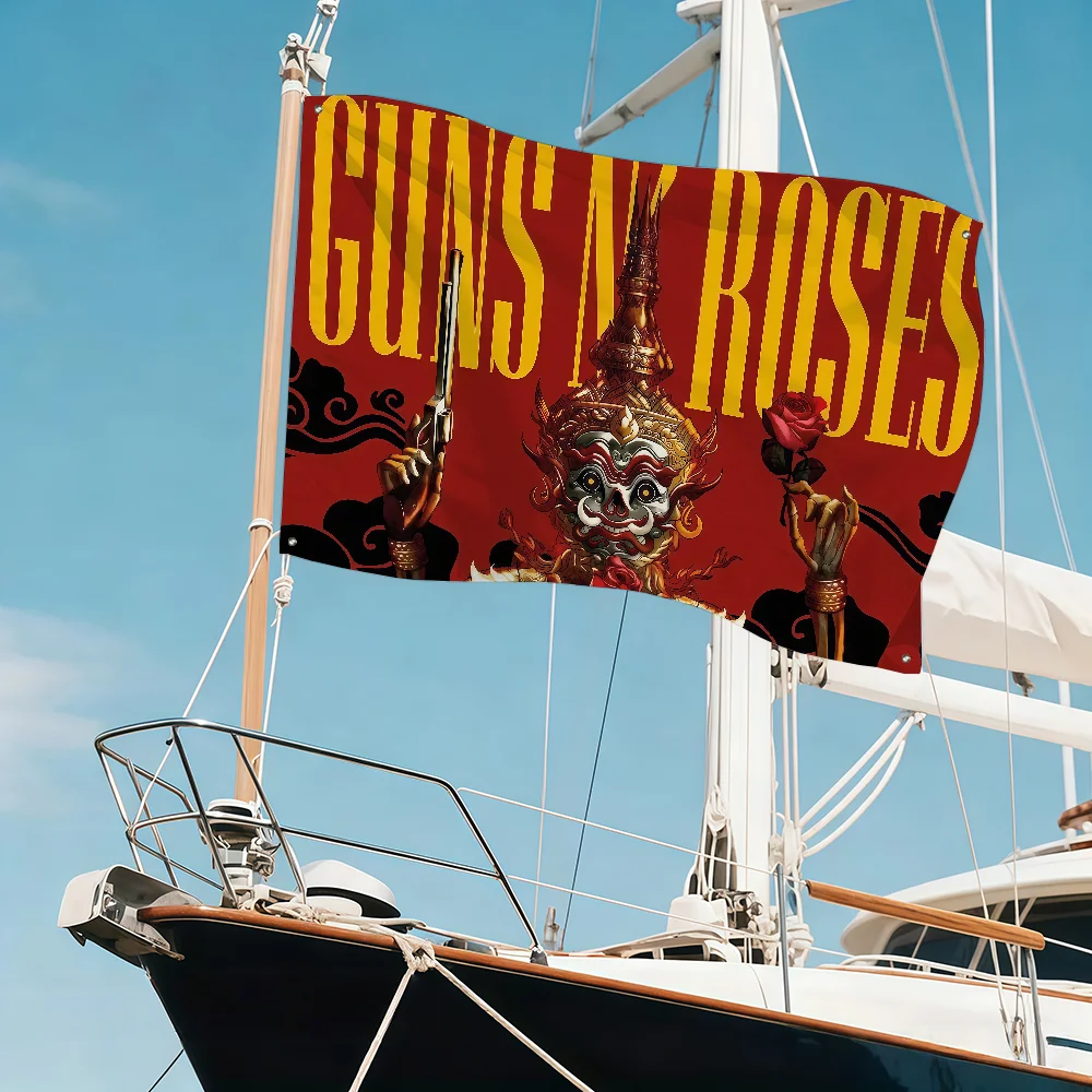 G-Guns N R-Roses Rock Band Flag Art Sci Fi Room Home Decor Wall Mount Home Decor Banner