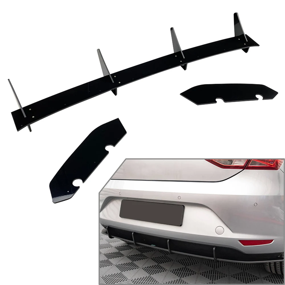 3Pcs/Set Car Rear Bumper Diffuser Splitter Lip Body Kits Spoiler Trim For Seat Leon MK3 - 5F 2013 2014 2015 2016 FR