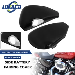 Motorcycle Black Left Right Guard Side Battery Fairing Cover Moto Accessories For Harley Sportster XL1200 XL883 XL50 2004-2013