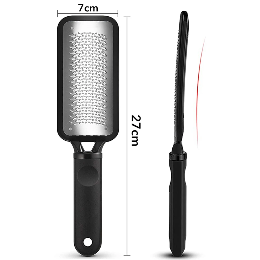 여성용 남성용 발 뒤꿈치 블랙 스크러버 건성 각질 제거 발 스킨 케어 스파 제품 페디큐어 도구 1개