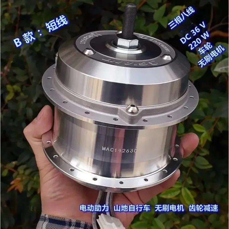 Electric Assisted Mountain Bike, DC Brushless Wheel Motor, One-way Clutch Gear Reduction Motor