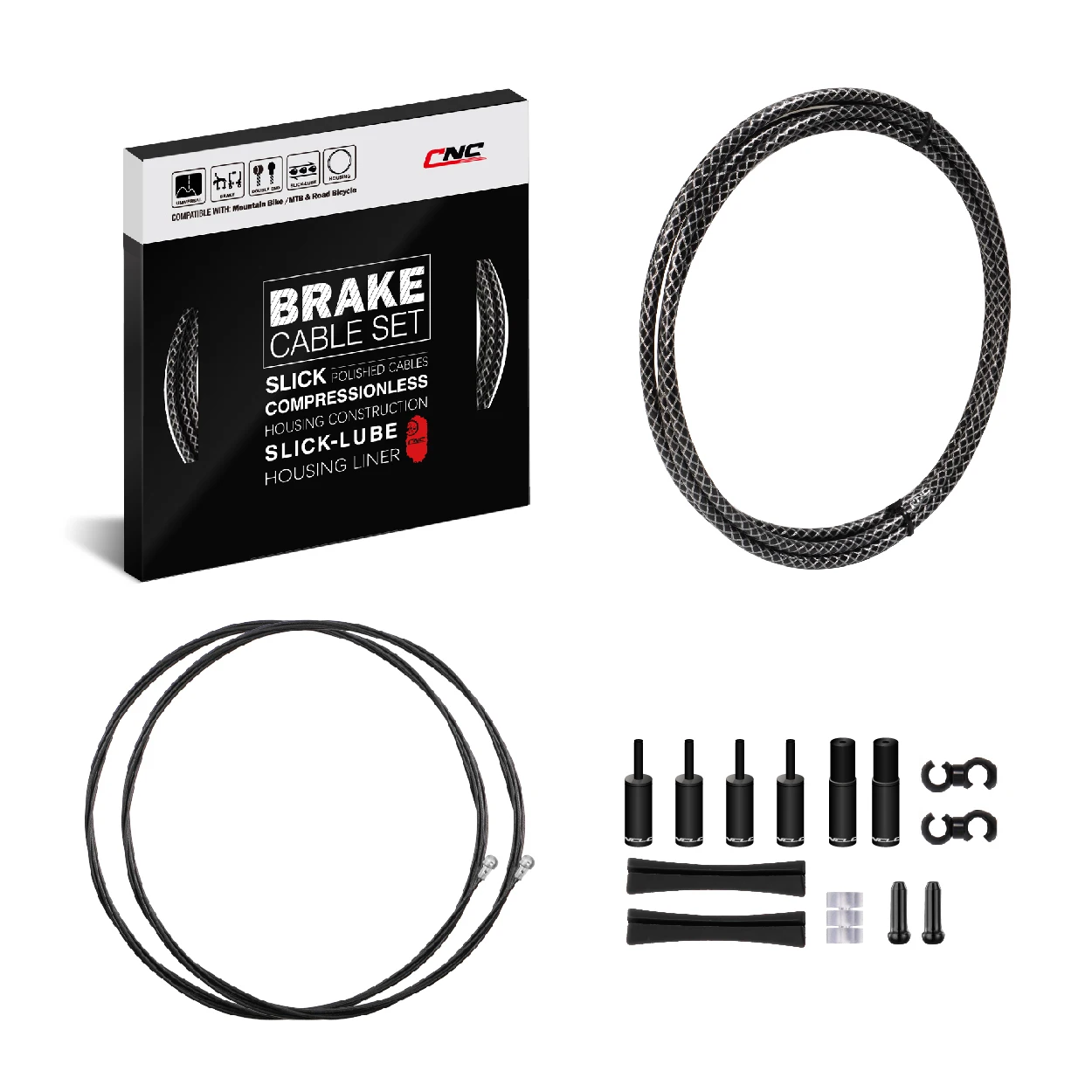 

SUNTNUR 3 M Braided Road Bike Brake Cable Set With Teflon Inner Wire Bike Accessories