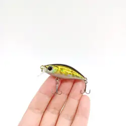 DUODUOYU 1PCS Mini Sinking Minnow Wobblers Fishing Lures 4.5g/45mm Trout Artificial plastic Hard Bait Crankbait Bass Tackle