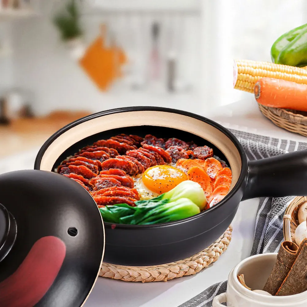 

Pottery Clay Stew Pot Non-Stick Easy Clean Household Cooking Pot Stove Use for Soup Braised Chicken Kitchen Essentials
