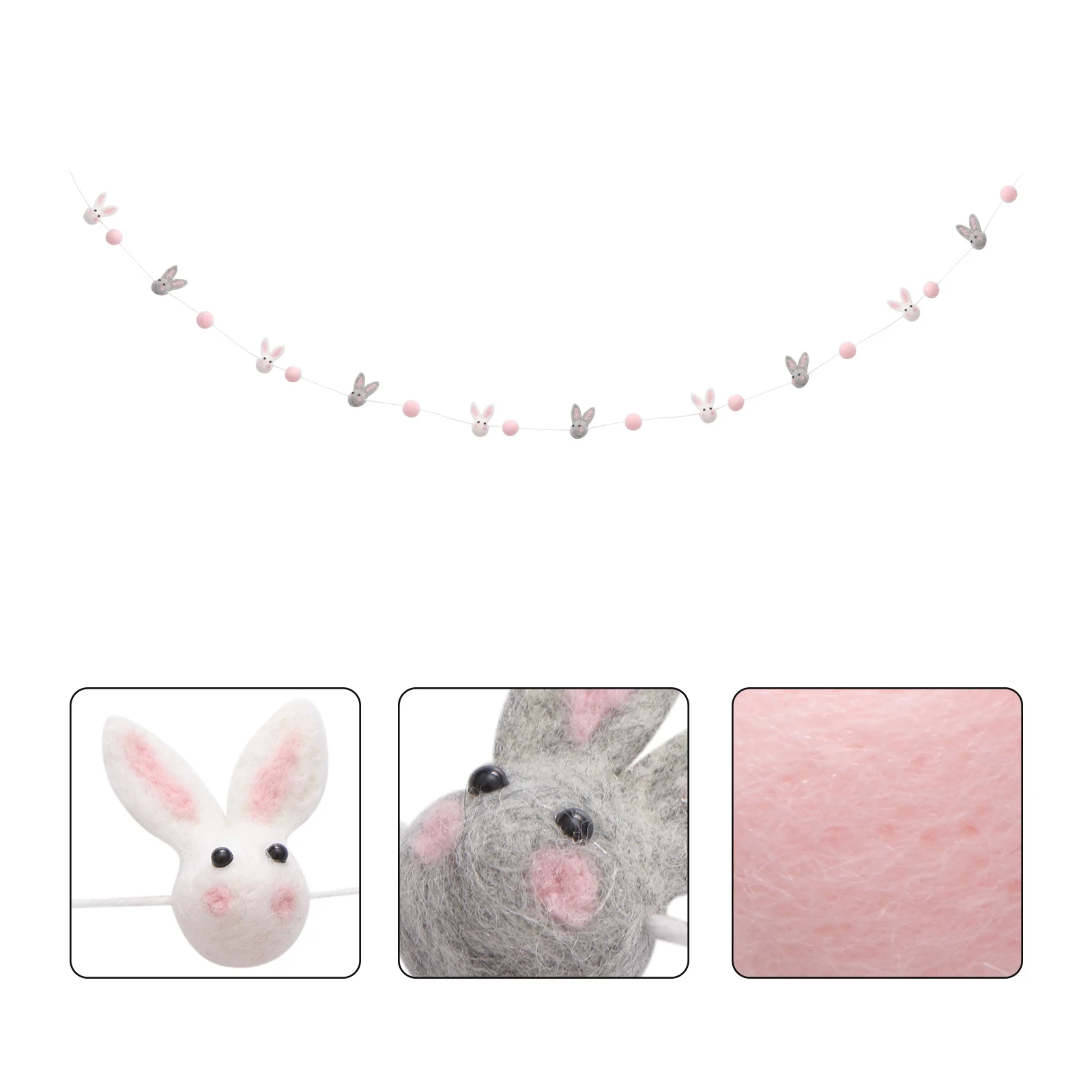 

1pc Wool Rabbit Pendant Room Decoration Home Hanging Adornment Festival Ball String Photography Prop Wall Decor Ball Banner