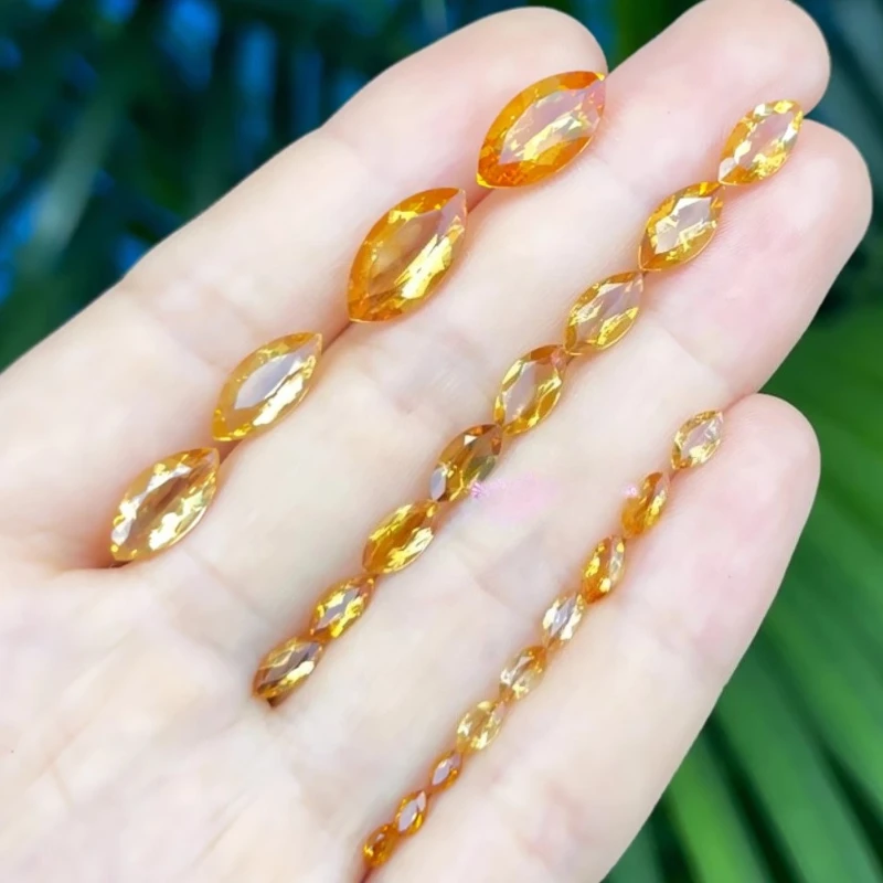 

2mm*4mm to 6mm*12mm VVS Natural Citrine Loose Gemstone Wholesale Price Genuine Marquise Cut Citrine for Jewelry Shop