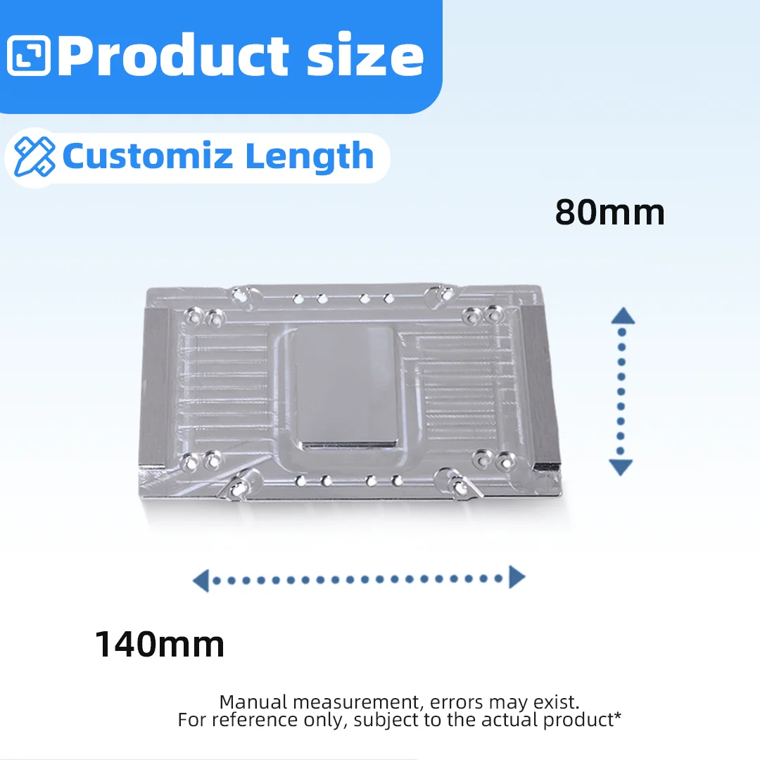 Heat Spreader Cooling Adapter Plate for NVIDIA Tesla V100 SXM2 GPU Aluminum Thermal Plate Water/Air Cooler Multi-Mount Holes