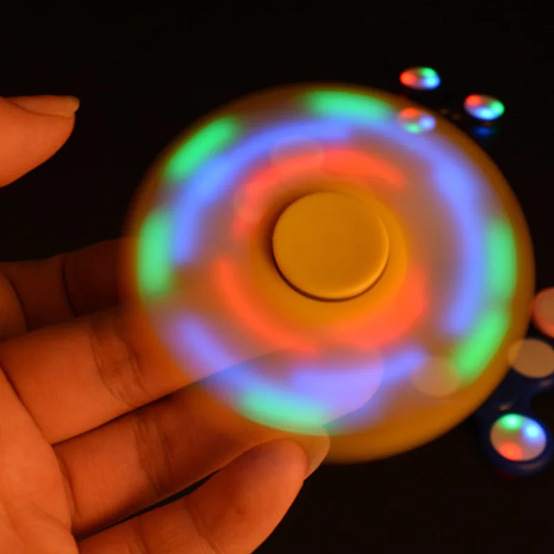 ZK30 Creative LED Light Luminous Fidget Spinner Changes Hand Spinner Golw in the Dark Stress Relief Toys For Kids