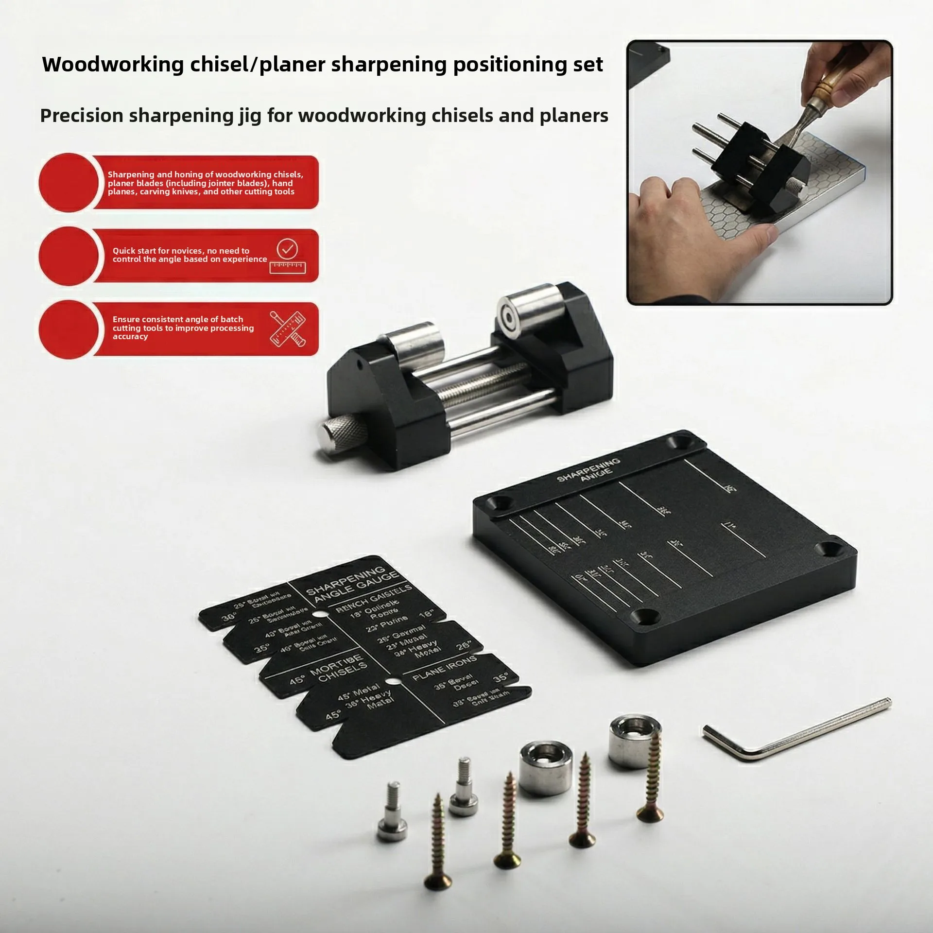 Woodworking chisel planer sharpener positioning set hand tools wood sanding workmanship tools