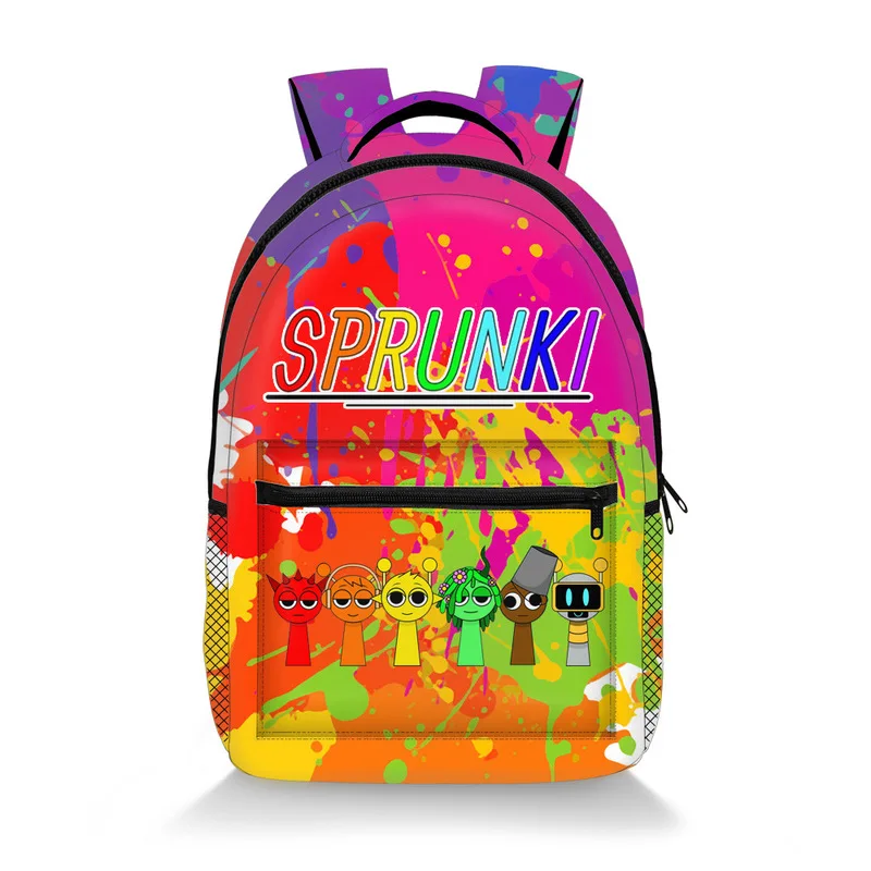 New Sprunki Incredibox Rhythm Box Game Middle School Students Backpack Computer Bag Large Capacity Mochila Backpack Kawai Cartoo