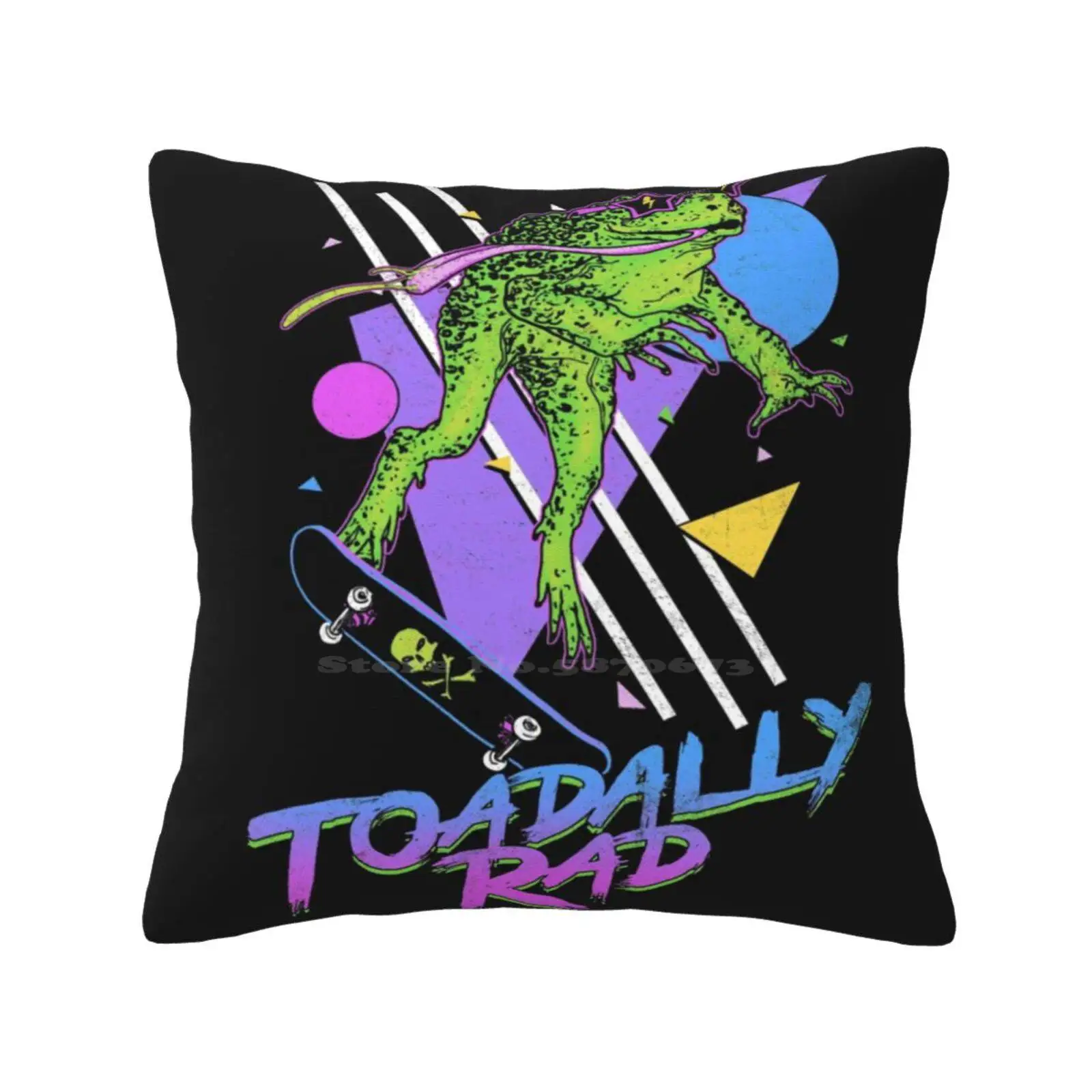 Мягкая удобная наволочка Toadally Rad Лягушка Жаба амфибия крутой радикальный Удивительный ретро винтажный скейтборд 1980S Катание на коньках